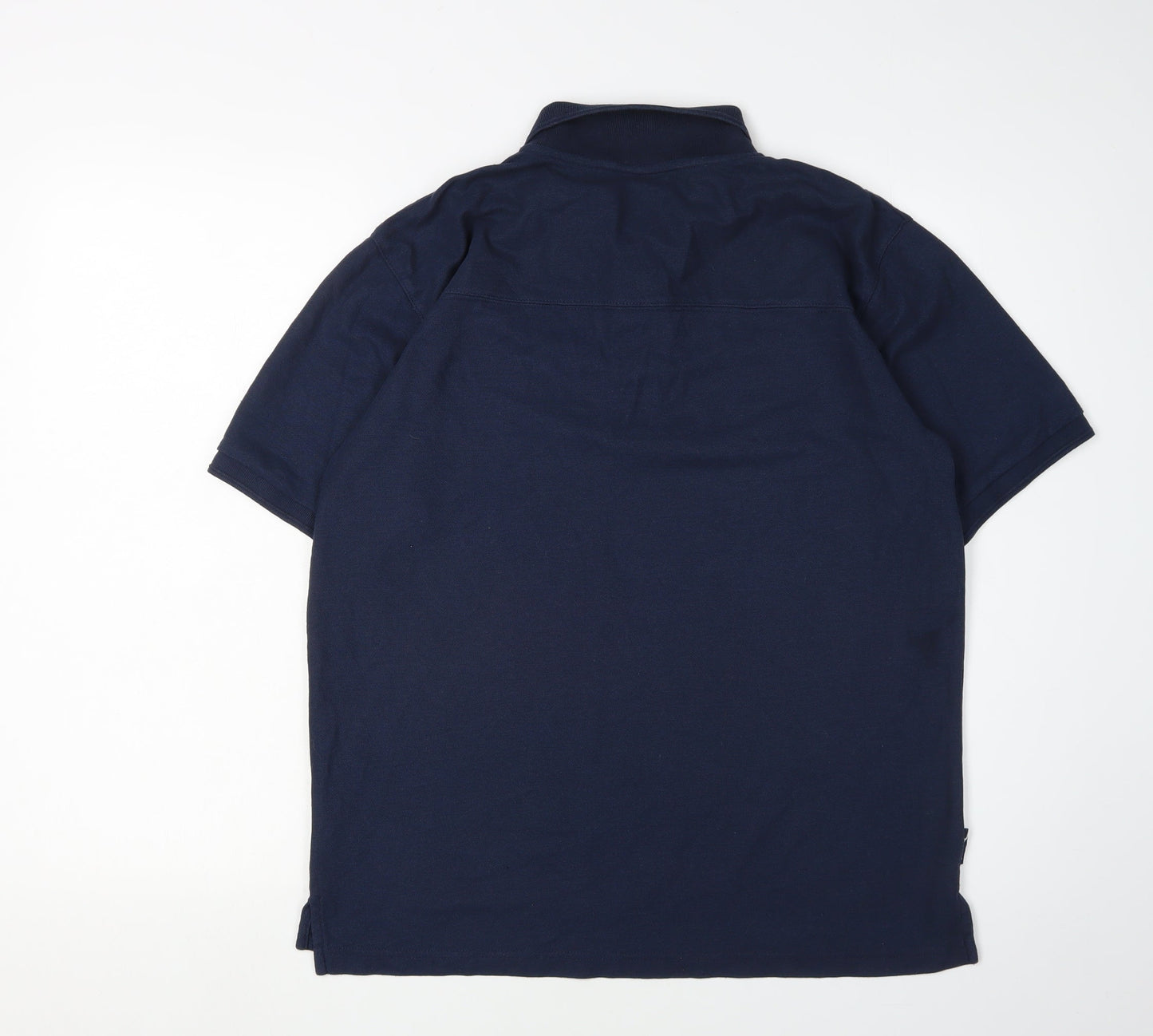Slazenger Blue Men's Polo Shirt M Solid Casual