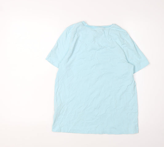 Joules Women's Blue Crew Neck T-Shirt, Size 6, Casual Style