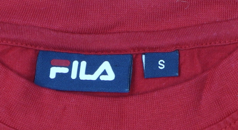FILA Men's Red Skate Graphic Long Sleeve T-Shirt S