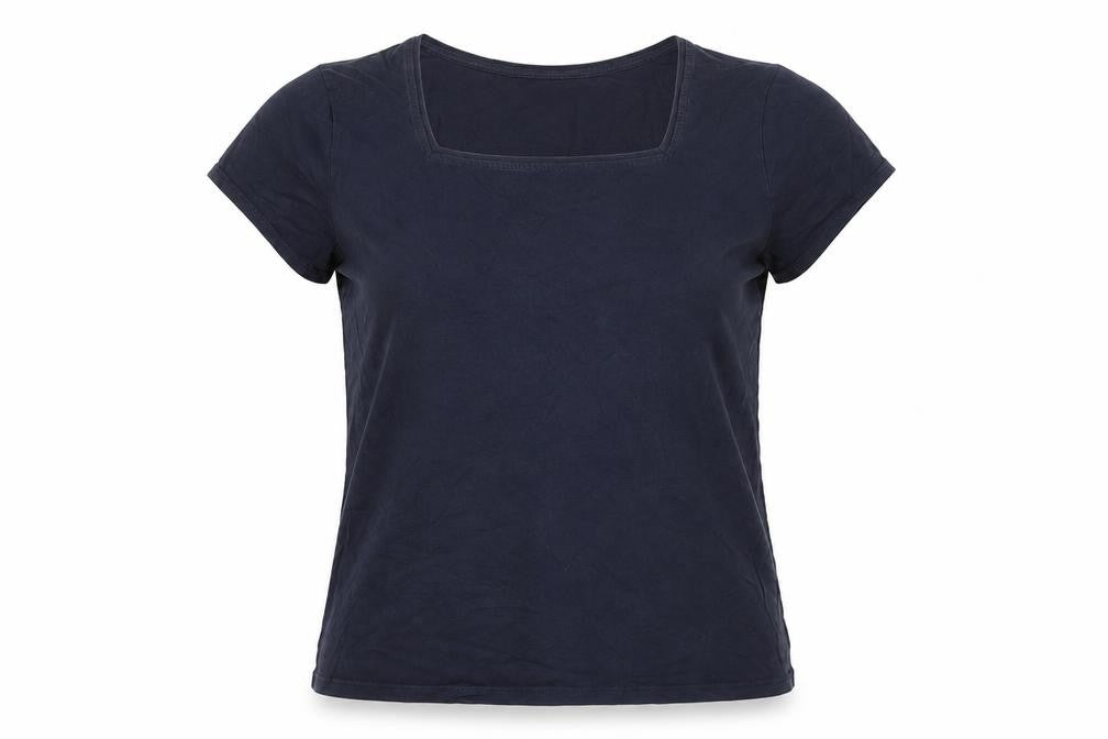 Womens UK Size 14 Laura Ashley Blue Cotton Blend T-Shirt