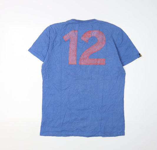Superdry Men's Blue Graphic Print T-Shirt L