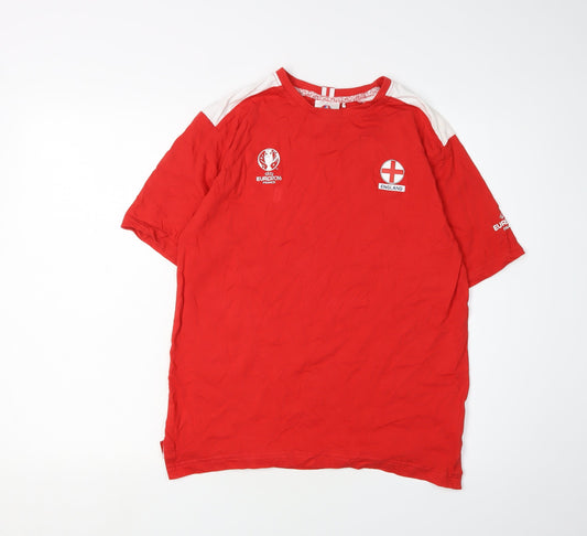 UEFA Euro 2016 Men's Red T-Shirt - Size S, England Patriotic Style