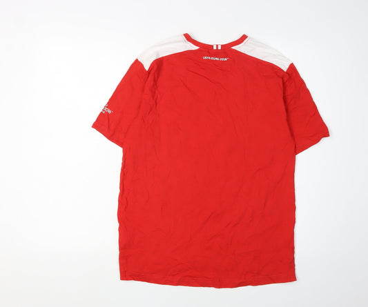UEFA Euro 2016 Men's Red T-Shirt - Size S, England Patriotic Style