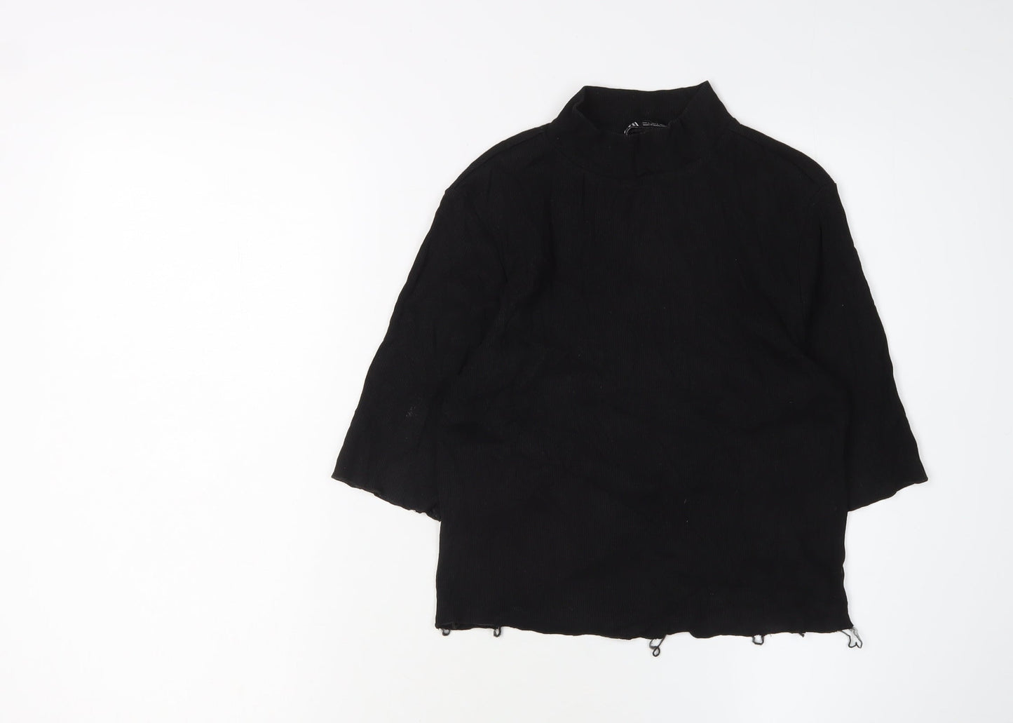 Zara Women's Black L High Neck Blouse