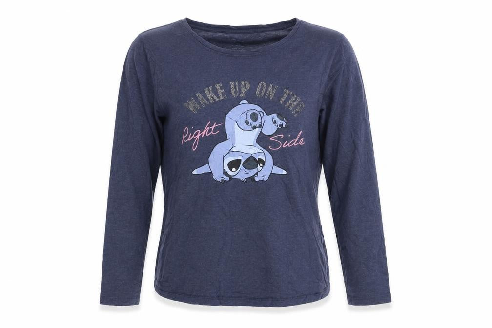 Womens UK Size L Disney Blue Cotton Blend T-Shirt