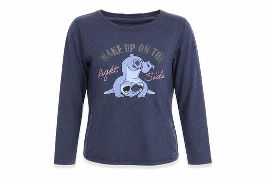 Womens UK Size L Disney Blue Cotton Blend T-Shirt