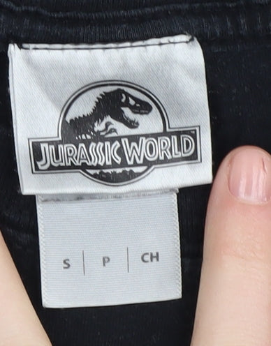 Jurassic World Men's Black T-Shirt, Small, Graphic Print