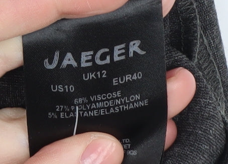 Jaeger Women's Black Sheath Dress Size 12