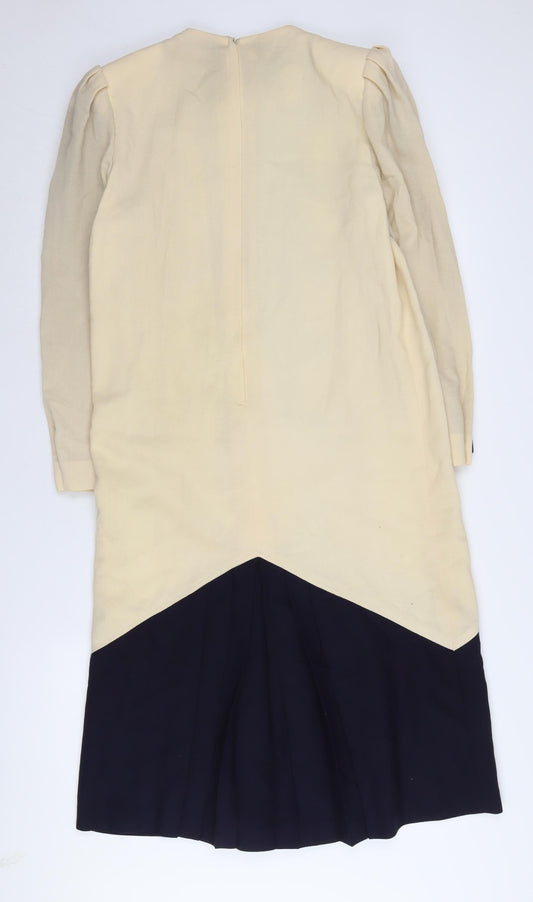 Mansfield Women's Ivory Black Shift Dress UK 14, Classic Look