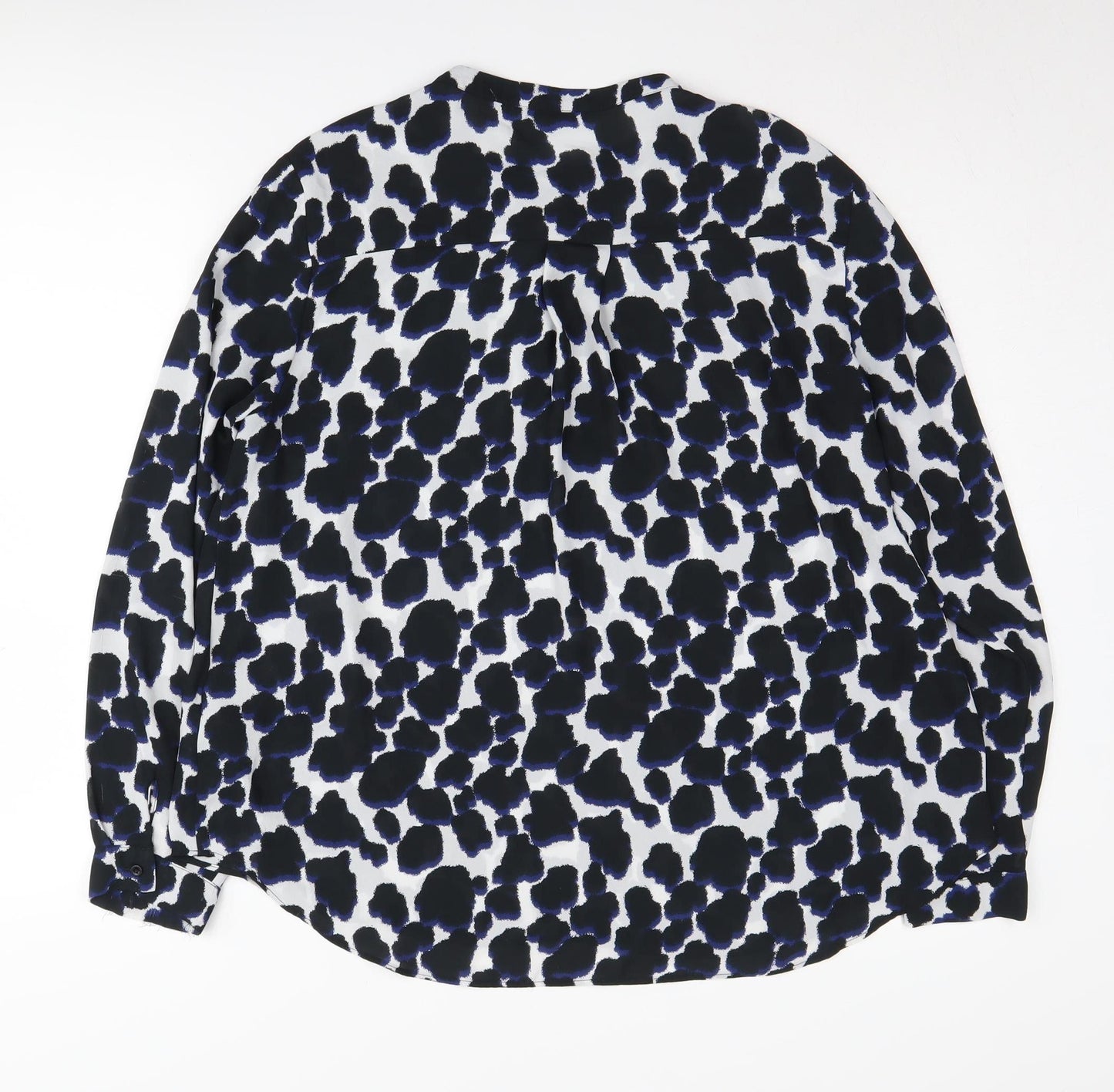 Next Women's Black Animal Print Long Sleeve Blouse