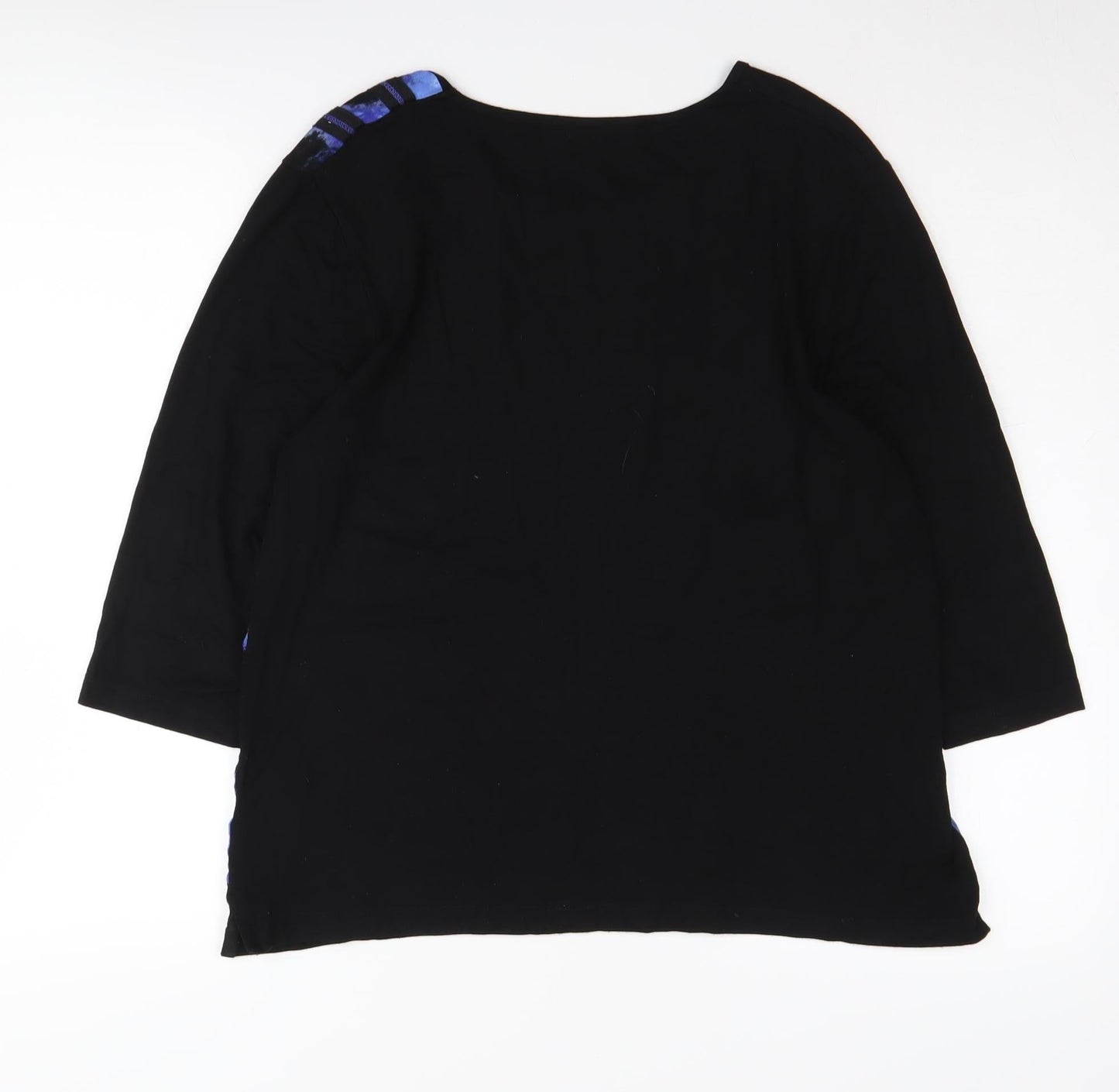 TIGI Women's Black & Blue Graphic Pullover Sweatshirt, Size 14