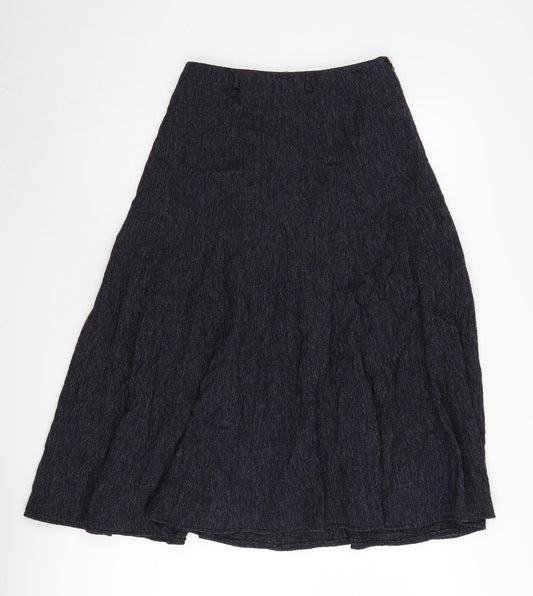 Viyella Women's Black Midi Flare Skirt Size 8