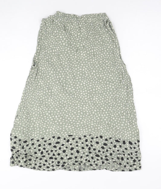 Fat Face Women's Green Polka Dot Tunic Blouse Size 12