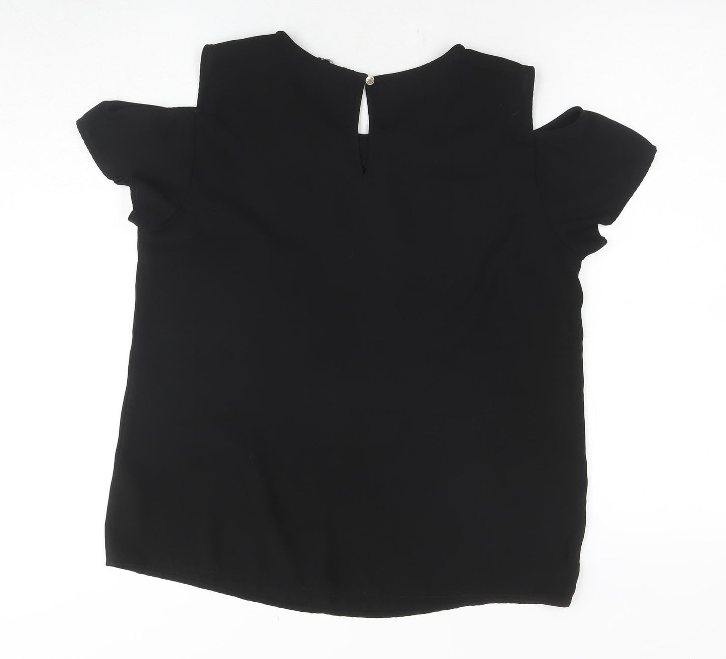 Oasis Women's Black Cold Shoulder Blouse UK 14