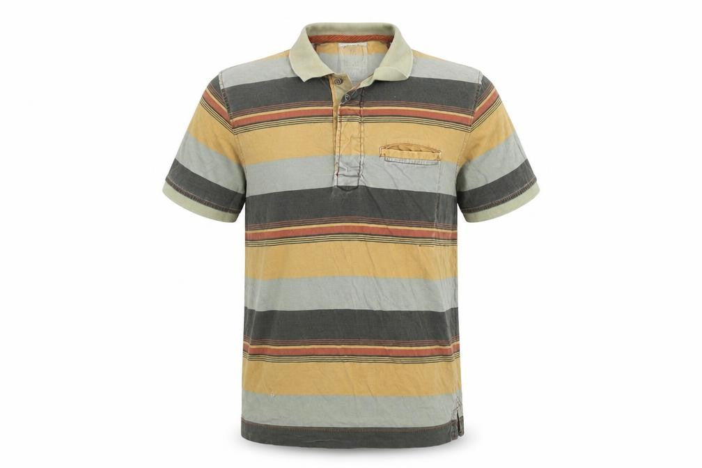 FatFace Men's Multicoloured Striped Polo L