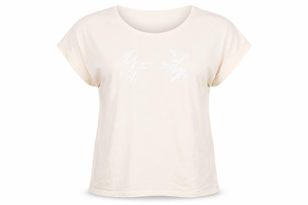 Womens UK Size M Under armour Beige Cotton T-Shirt