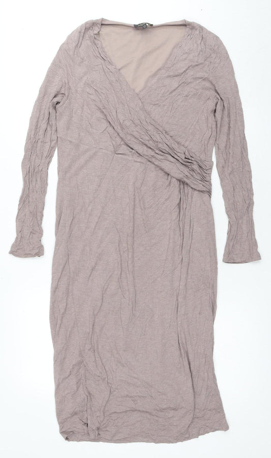 Alexon Beige Long Sleeve Women's Dress Size 14
