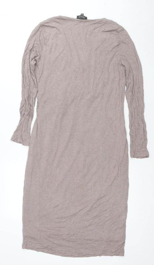 Alexon Beige Long Sleeve Women's Dress Size 14