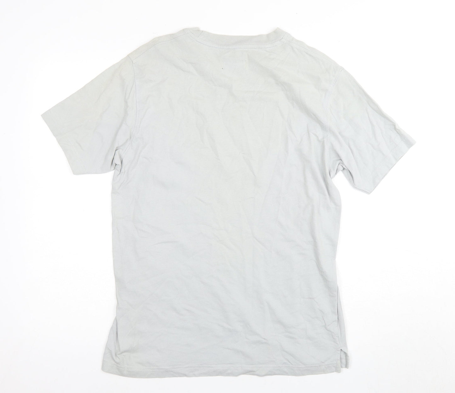 RACING GREEN Men's White Crew Neck Tee Size S