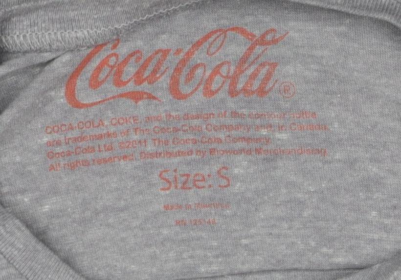 Coca-Cola Unisex Grey Classic T-Shirt - Size S