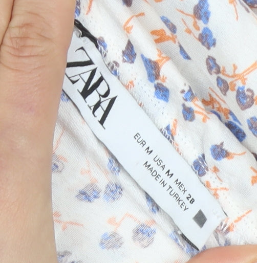 Zara Women's Multicoloured Floral Slip Dress M