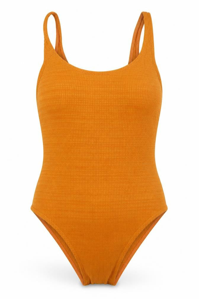 Topshop Women’s Orange Bodysuit, Size 10, Sleeveless, Slim Fit