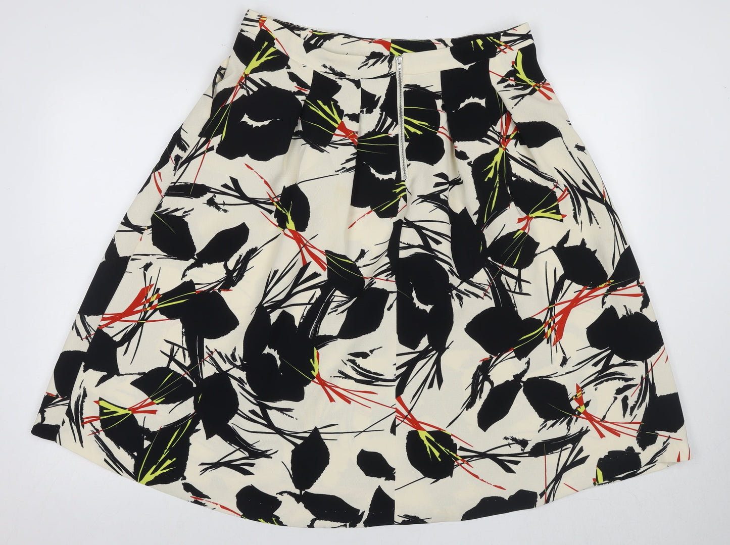 Warehouse Women's Multicoloured Floral A-Line Skirt Size 14