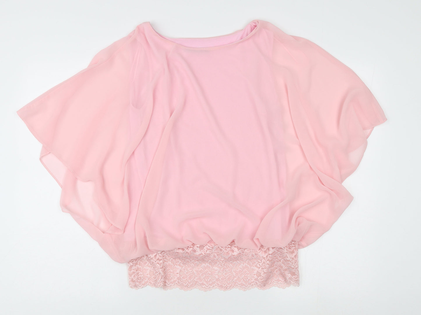 David Emanuel Women's Pink Kimono Blouse - Size 12