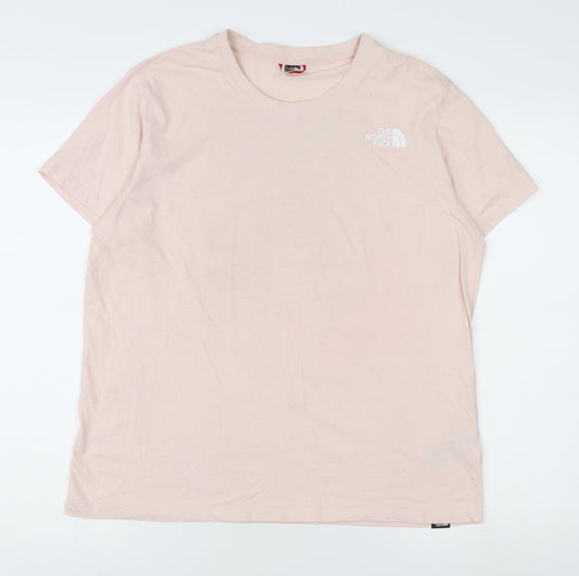 The North Face Women's Pink L T-Shirt with Graphic Design