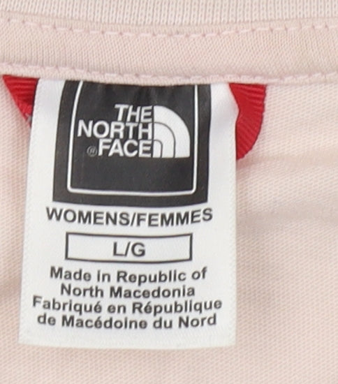 The North Face Women's Pink L T-Shirt with Graphic Design