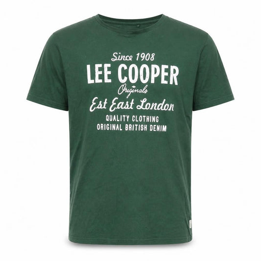 Mens UK Size L Lee Cooper Green  Cotton T-Shirt