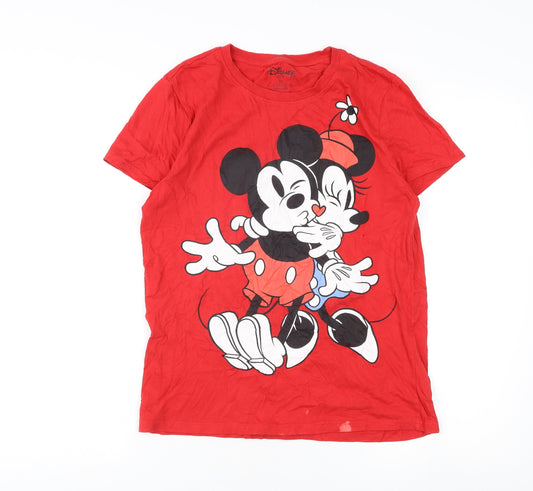 Disney Unisex Adults Red XS Graphic T-Shirt