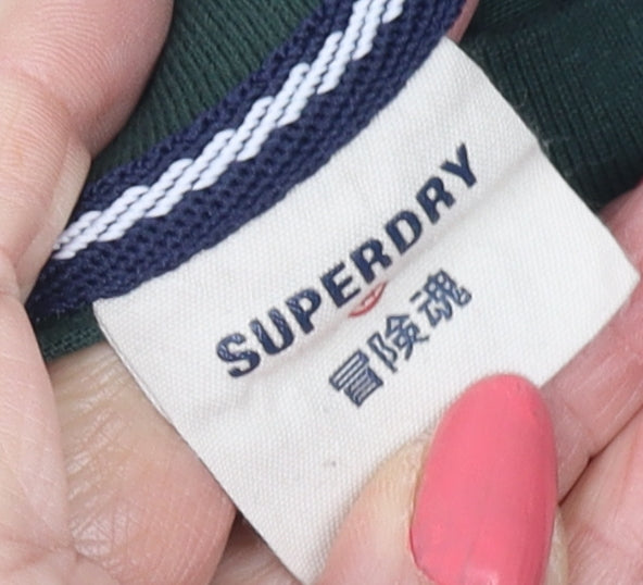 Superdry Women's Green Jersey T-Shirt Size 10