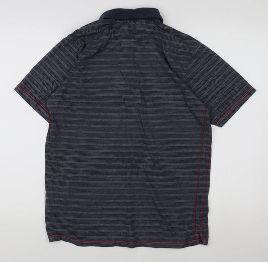 Regatta Men's Blue Striped Polo Shirt M