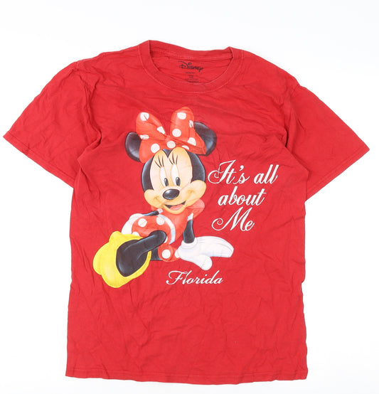 Disney Women's Red Minnie T-Shirt Size 4