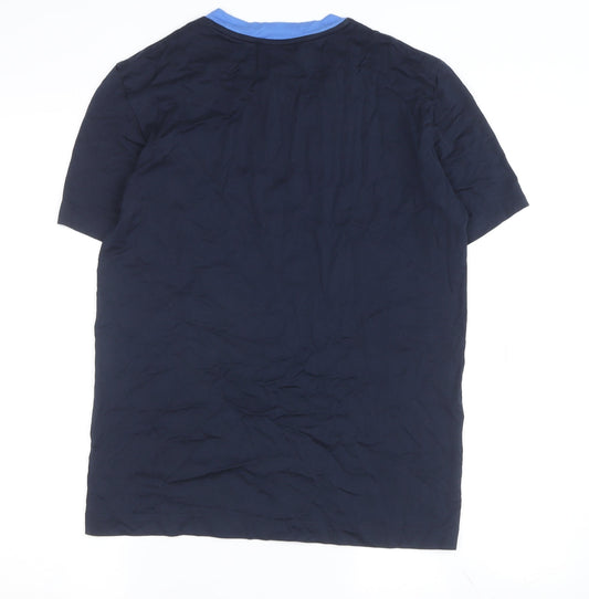 Calvin Klein Unisex Blue T-Shirt XS Crew Neck