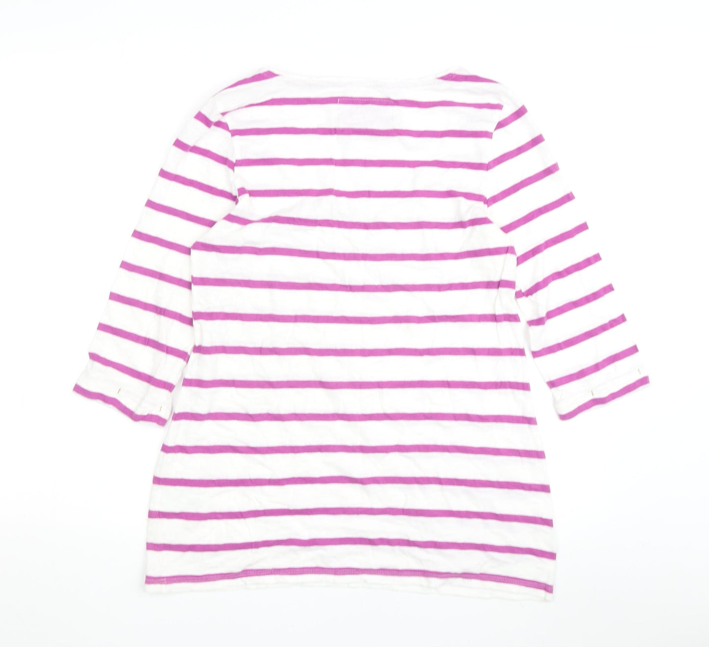 White Stuff Women's Striped T-Shirt Multicoloured Size 8