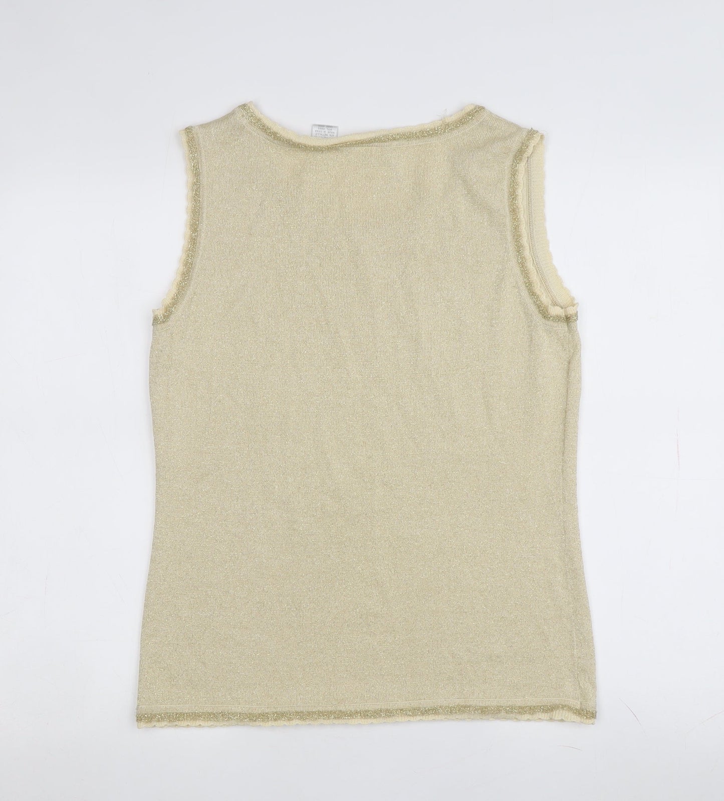 Preswick & Moore Women's Beige Silk Blend Tank