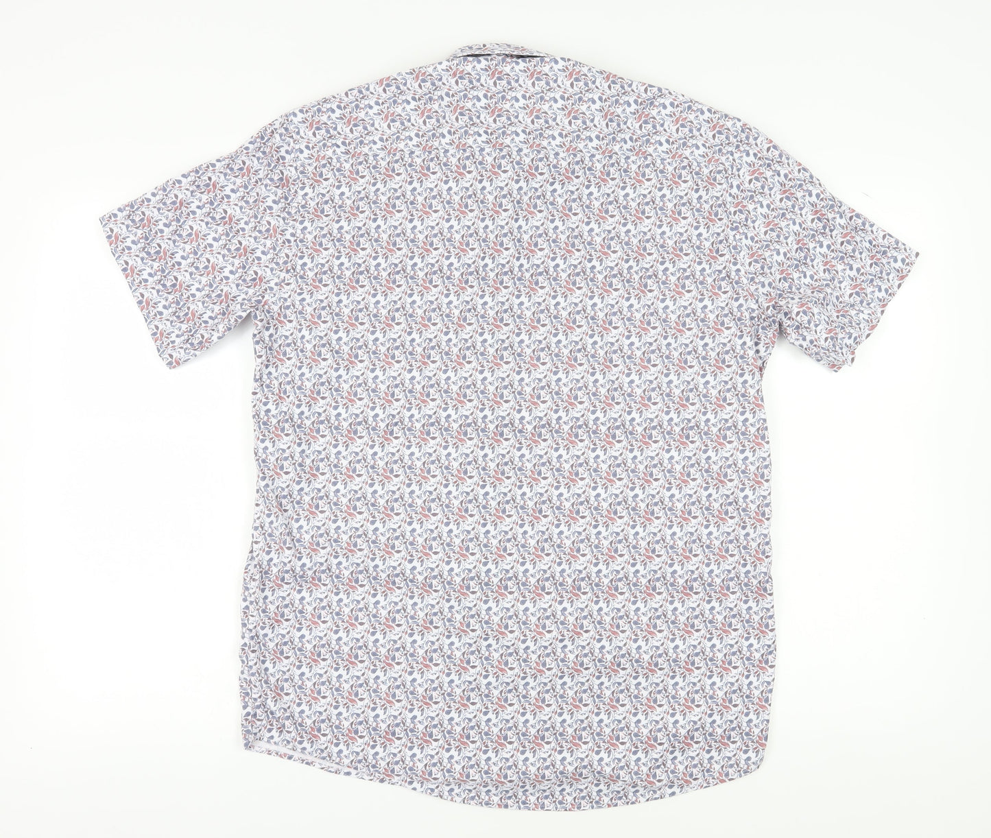 Cappon Men's Multicoloured Floral Shirt - L Size, Short Sleeve