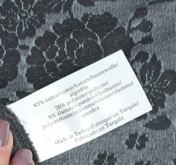 Laura Ashley Women's Grey Floral Dress, Size 12