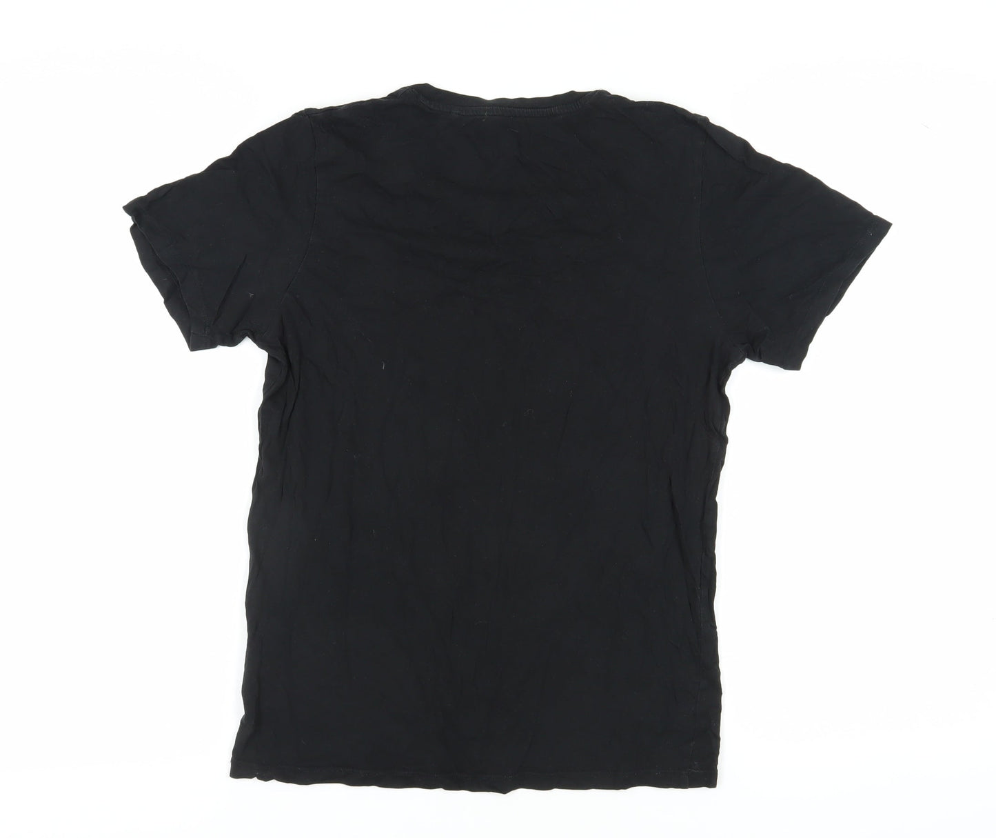 Jack & Jones Men's Black V-Neck T-Shirt, Size S