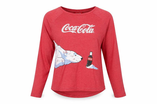 Womens UK Size 10 Coca-Cola Next Red Cotton Blend T-Shirt