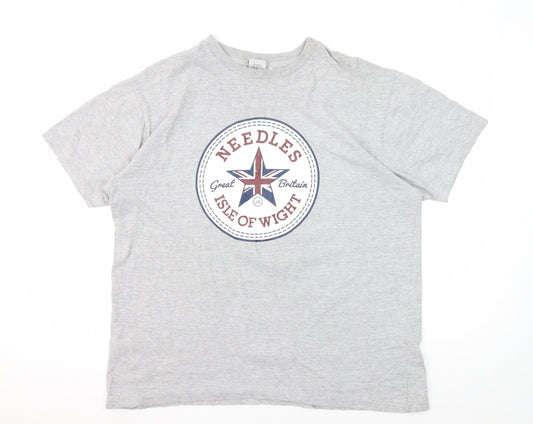 The Needles Men’s Grey XL Patriotic Graphic T-Shirt