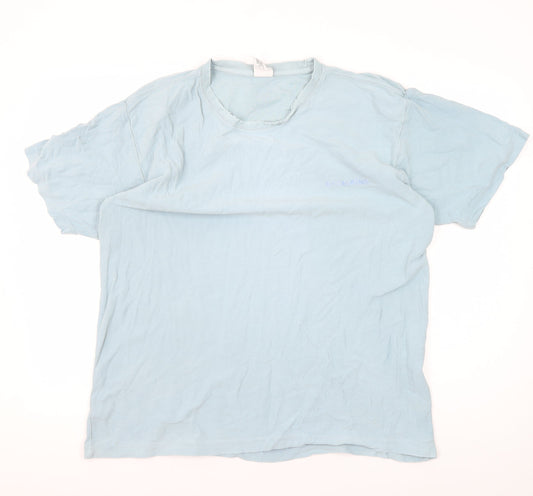 Columbia Men's Blue Cotton T-Shirt, Medium