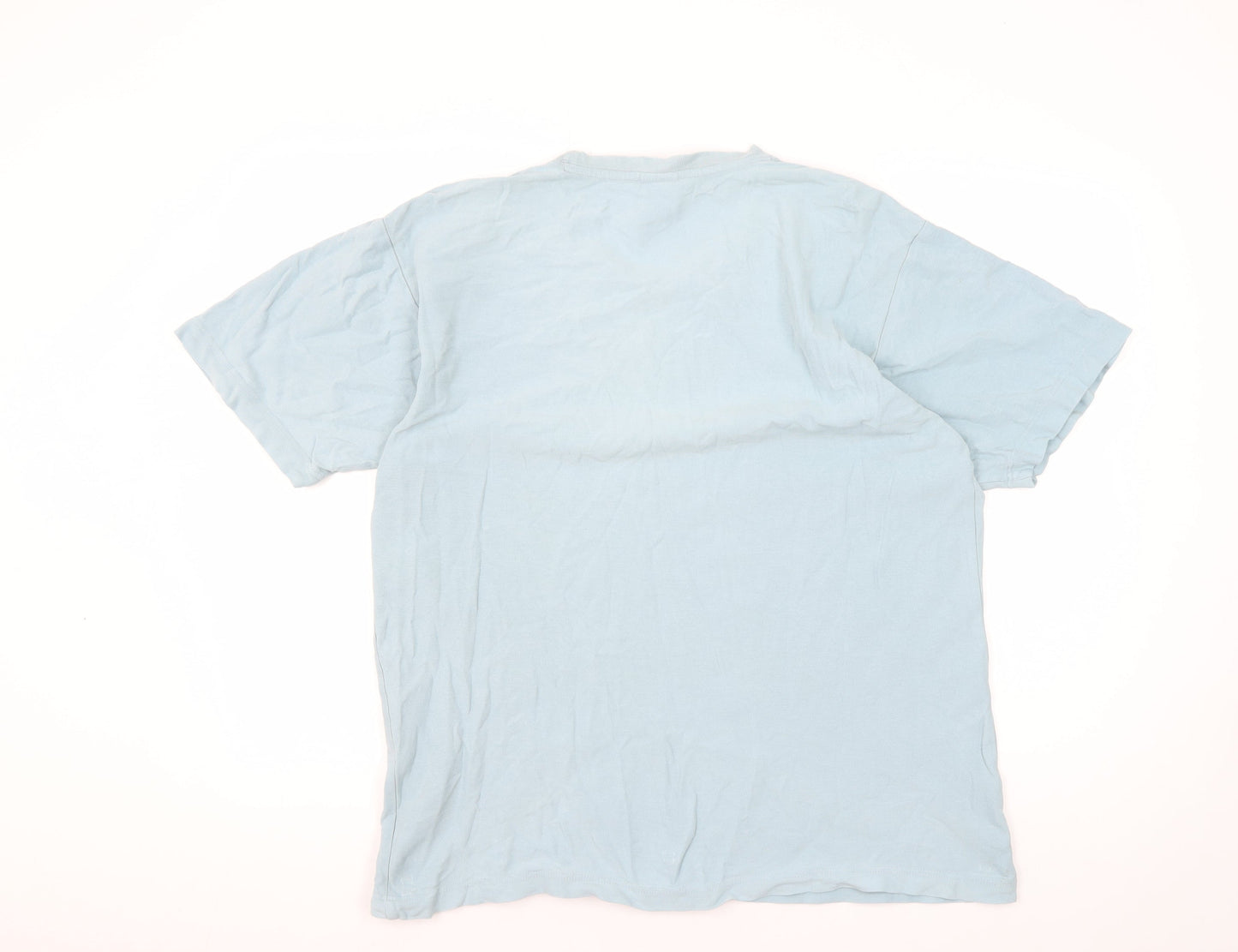Columbia Men's Blue Cotton T-Shirt, Medium