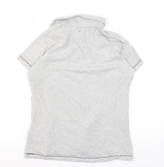 Decathlon Girls Grey Polo Shirt Graphic Print 14 Years