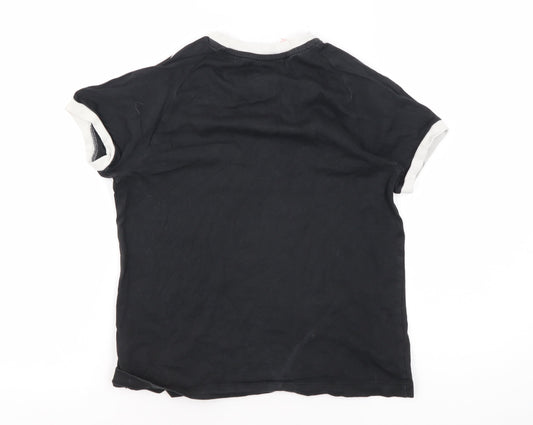 Adidas Boys Black T-Shirt 9-10 Years Sports Style