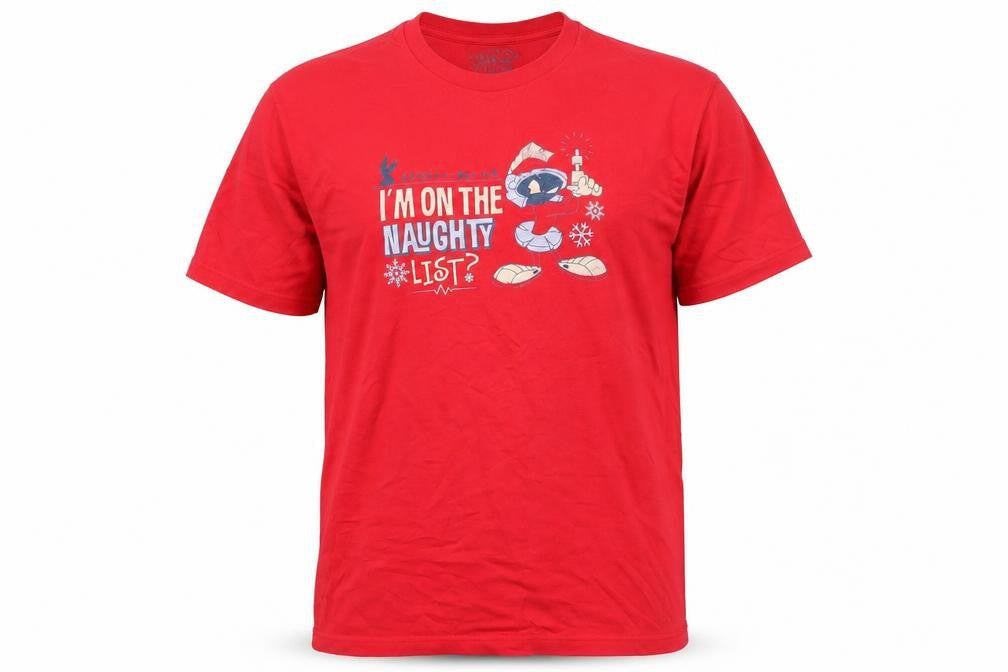 Mens UK Size 2XL Looney Tunes Red  Cotton T-Shirt