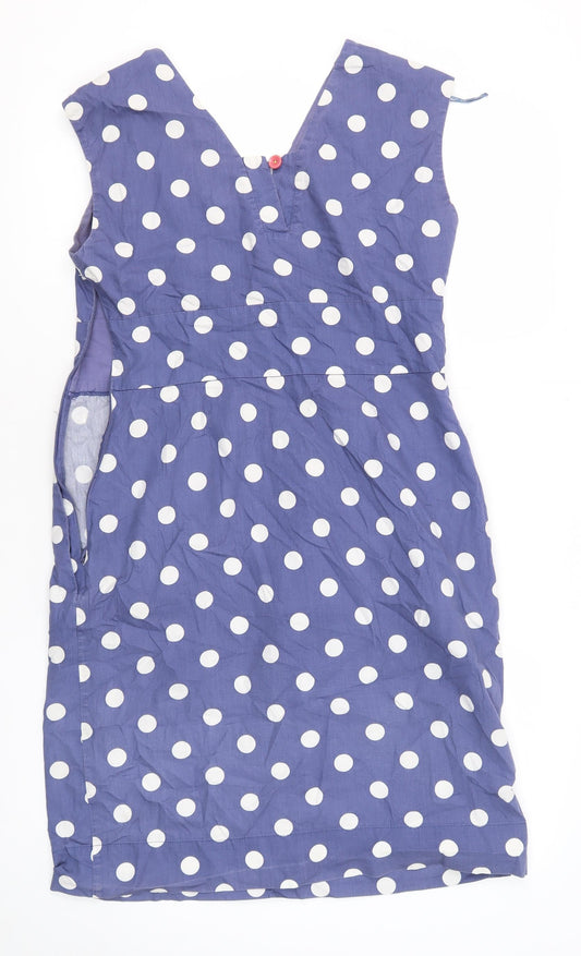 Joules Women's Blue Polka Dot Shift Dress Size 12