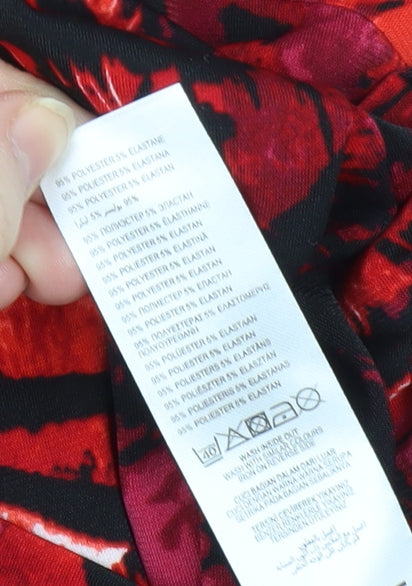Star by Julien Macdonald Women's Red Shift Dress Size 18